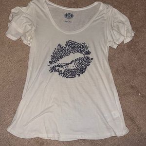 Juicy Couture sequin lip shirt